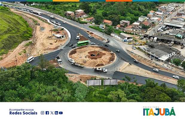 OBRAS: Prefeitura já realiza asfaltamento do Novo Trevo do Jardim das Colinas 